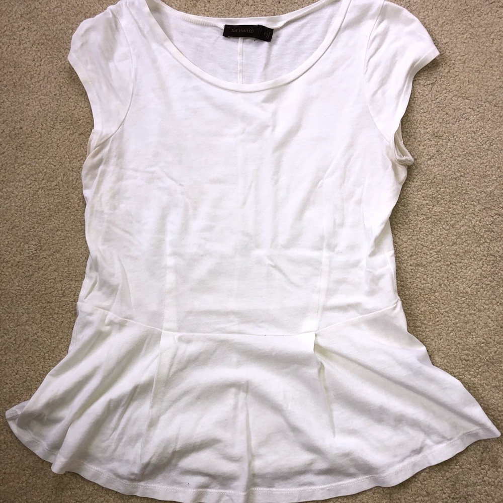 White Peplum Top